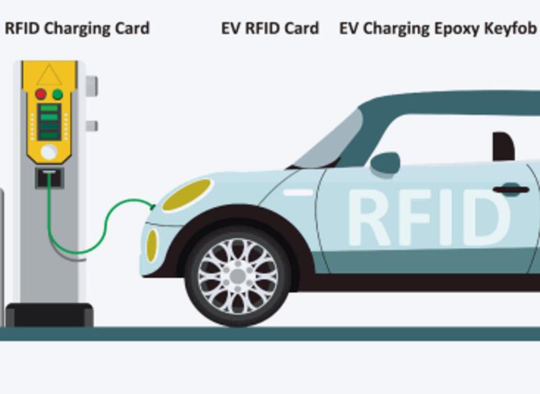 RFID electric vehicle EV charging card keyfob for the RFID electric car charging projects.