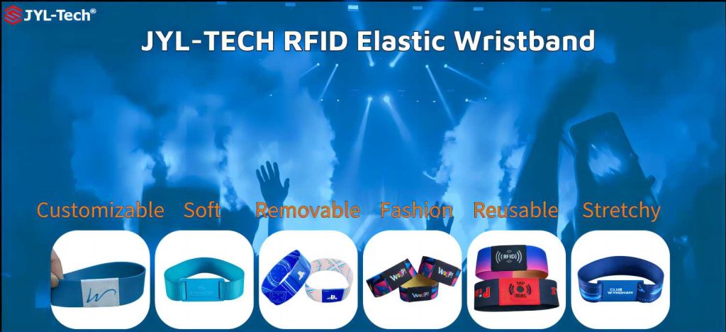 JYL-Tech RFID Elastic Wristbands For Events and Fitness